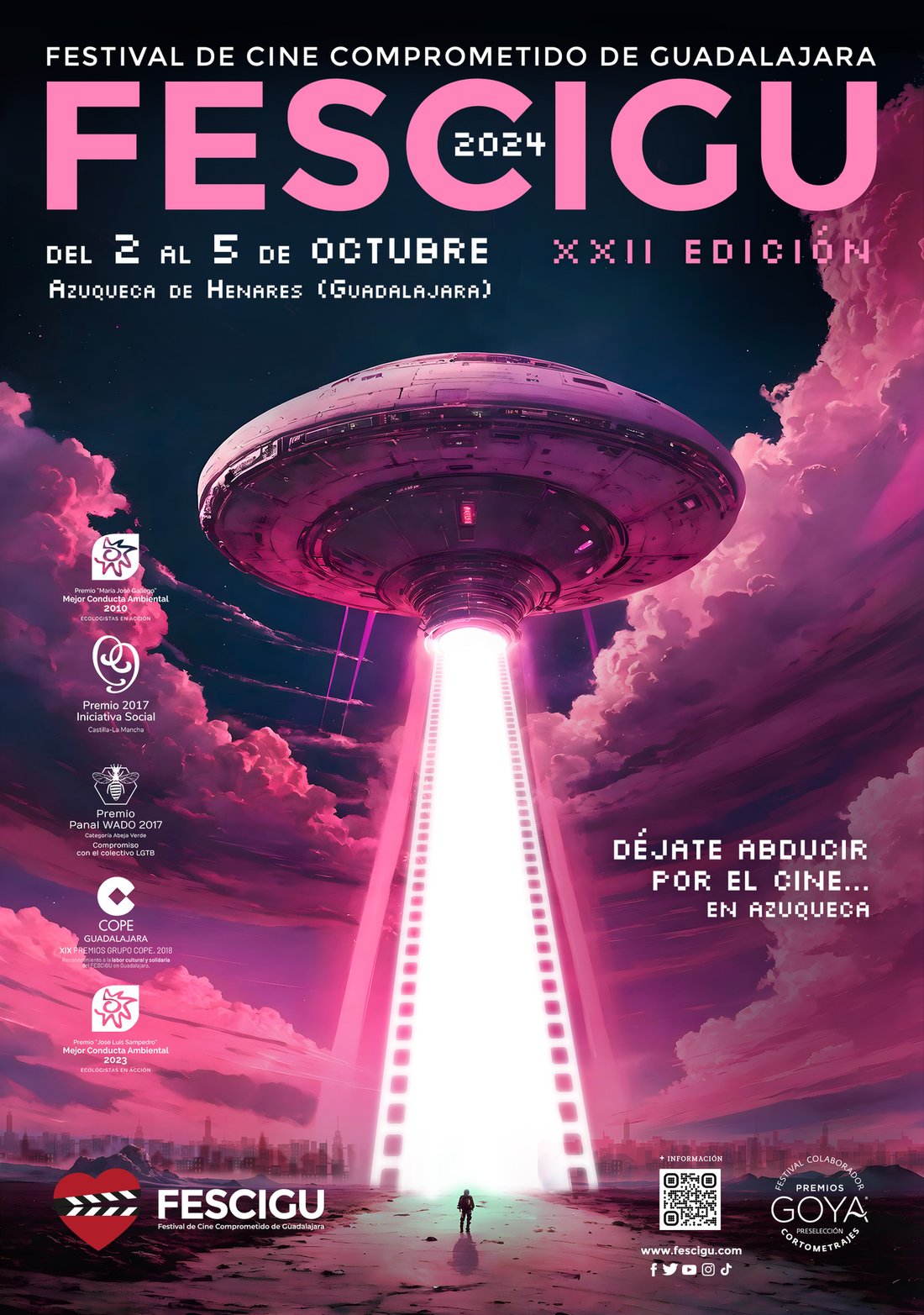 Cartel del Festival de Cine Comprometido de Guadalajara FESCIGU 2024